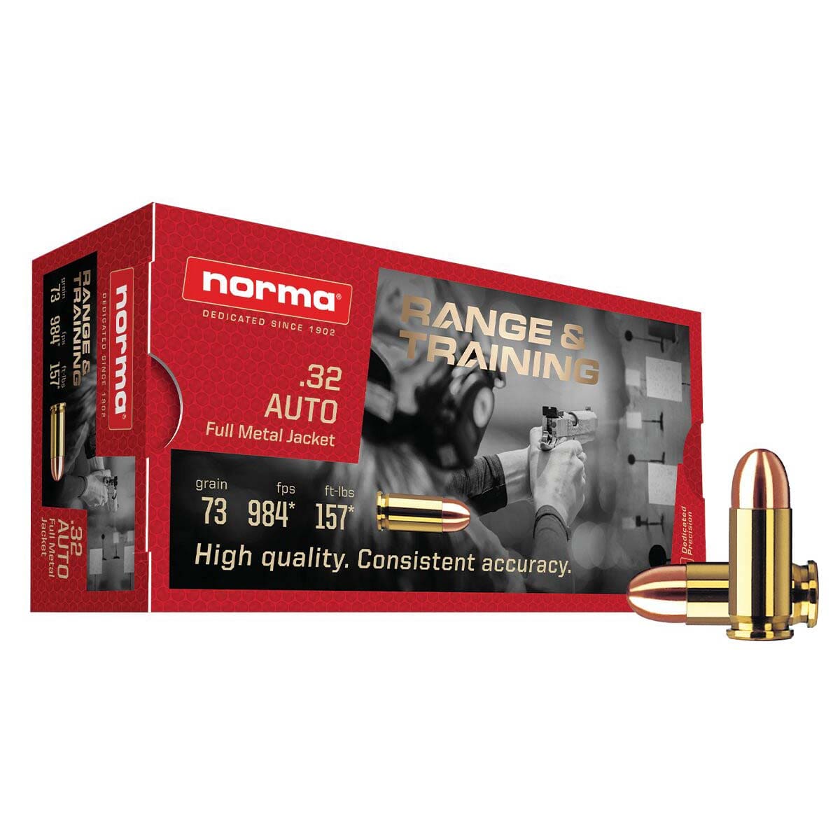 NORMA Range Training 7 65 Browning 32 ACP FMJ 73 Grs Par 500